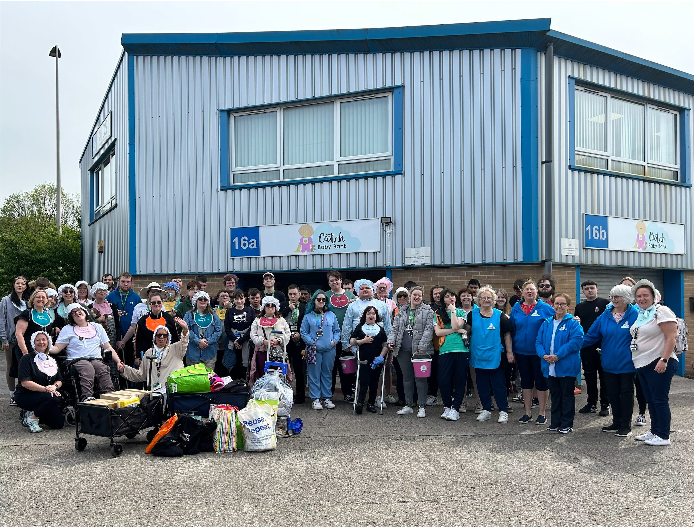 Community spirit shines as Coleg y Cymoedd learners take part in charity walk to support mothers and babies in need