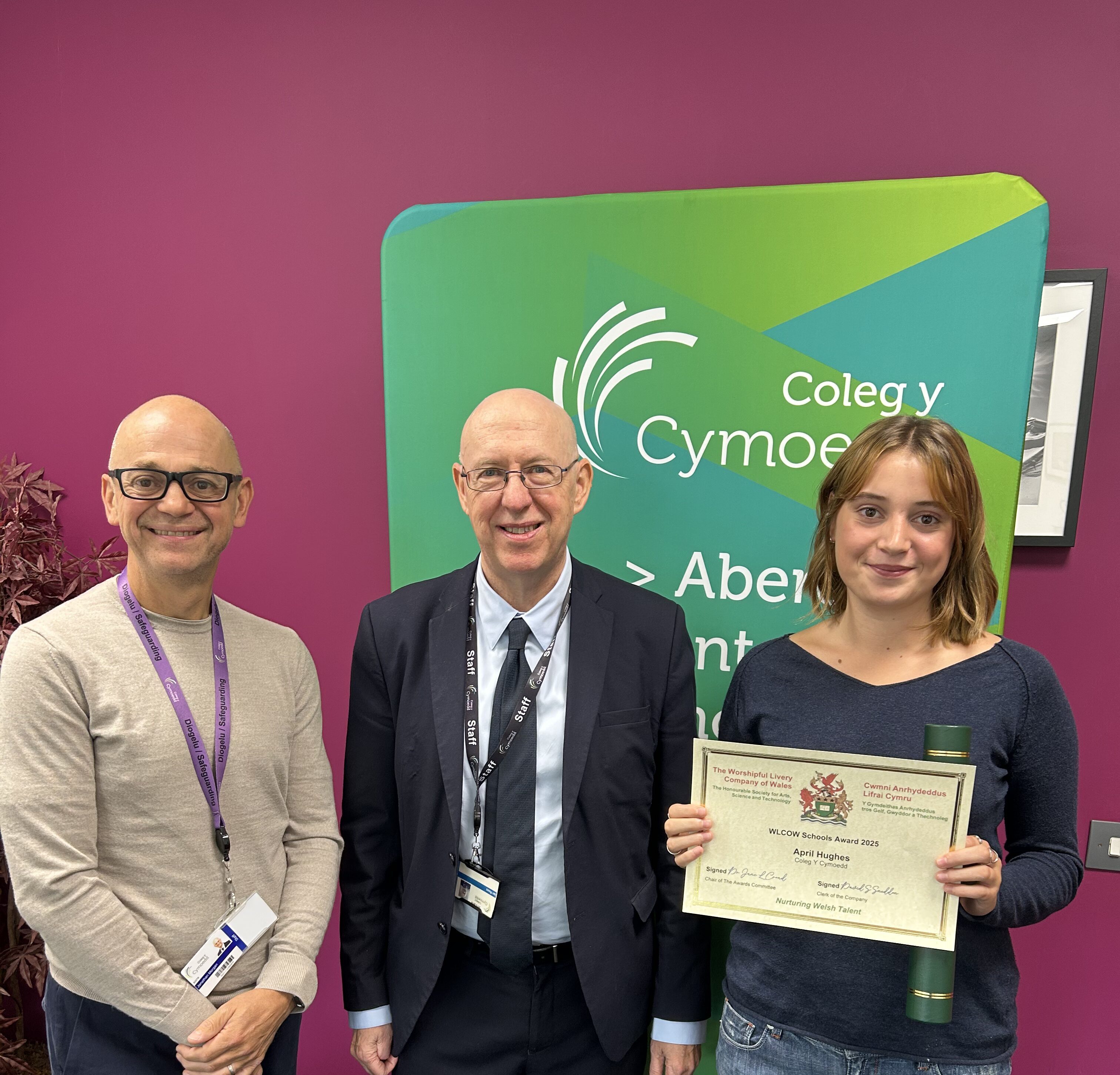 Cymoedd learner awarded Worshipful Livery Company of Wales Award